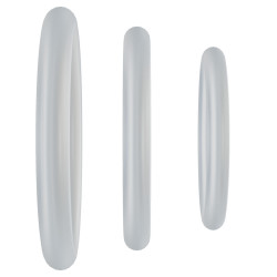 RockSolid by Doc Johnson Lot de 3 Cockrings Tri-Pack Gasket Transparents